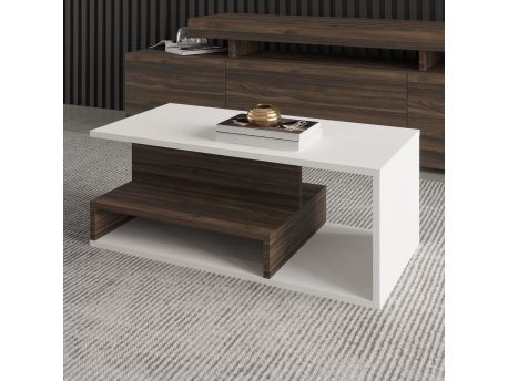 HANAH HOME Sto za dnevnu sobu Vera Mini White Walnut