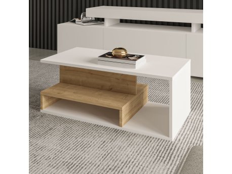 HANAH HOME Sto za dnevnu sobu Vera Mini White Sapphire Oak