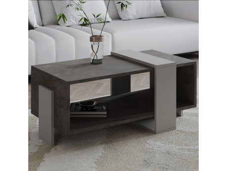 HANAH HOME Sto za dnevnu sobu Meleni Gordion Marble Grey
