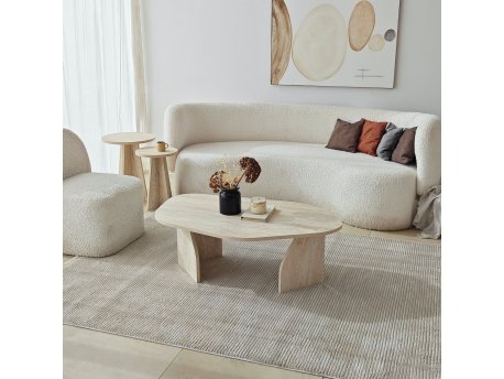 HANAH HOME Sto za dnevnu sobu Nova Travertine Fume