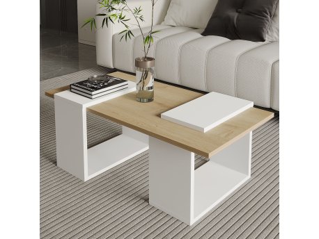 HANAH HOME Sto za dnevnu sobu Matris White Sapphire Oak
