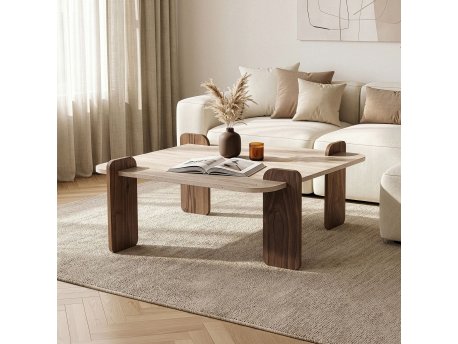 HANAH HOME Sto za dnevnu sobu Marais Travertine Venezia Walnut