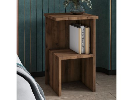 HANAH HOME Noćni stočić Roisin Antique Walnut