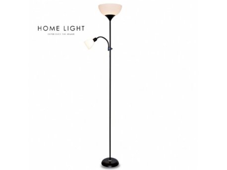 HOME LIGHT Vesta 653 Podna lampa 1xE27+1xE14 crna OUTLET