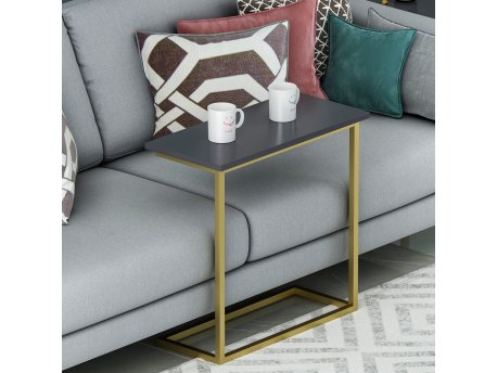 HANAH HOME Pomoćni stočić Narin Anthracite Gold