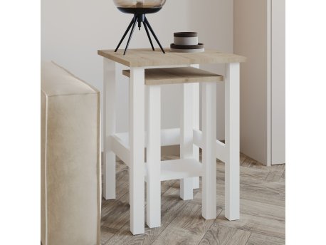 HANAH HOME Set stočića Gina 2 White Sapphire Oak