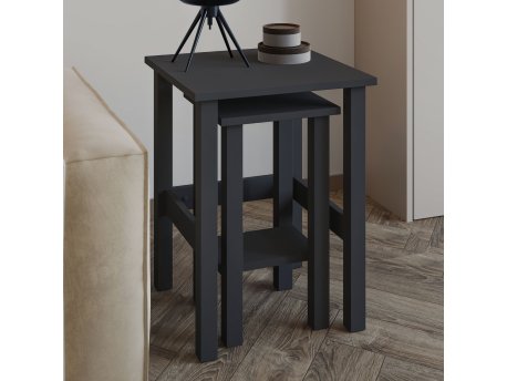 HANAH HOME Set stočića Gina 2 Anthracite
