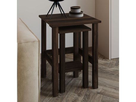 HANAH HOME Set stočića Gina 2 Walnut