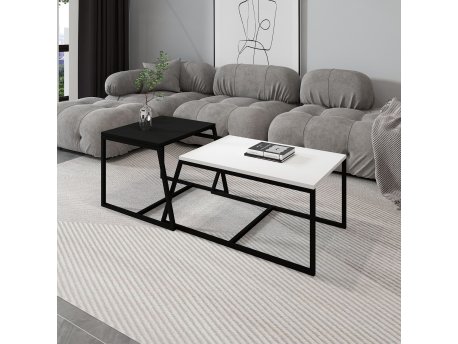 HANAH HOME Set stočića Minimal White Black