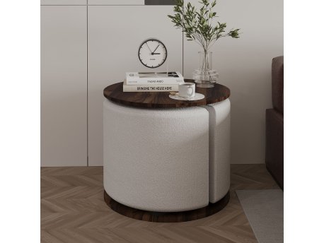 HANAH HOME Pomoćni stočić Vexana Walnut