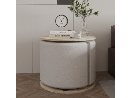 HANAH HOME Pomoćni stočić Vexana Travertine