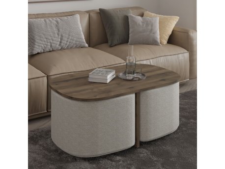 HANAH HOME Sto za dnevnu sobu Twin Antique Walnut
