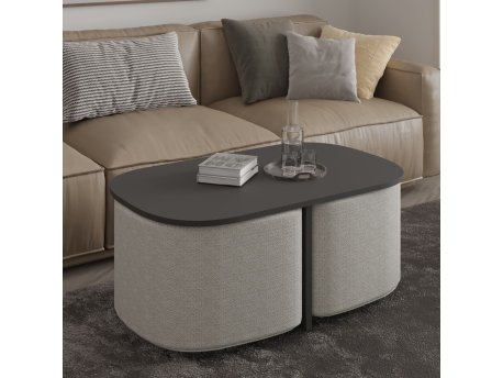 HANAH HOME Sto za dnevnu sobu Twin Anthracite