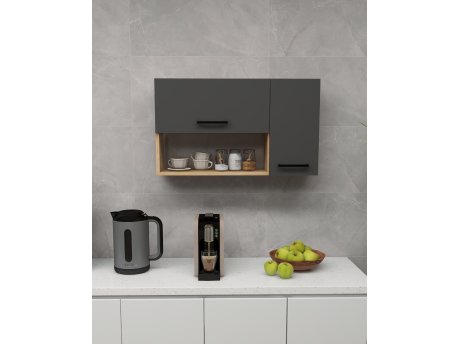 HANAH HOME Višenamenski ormar Akasya Sapphire Oak Anthracite