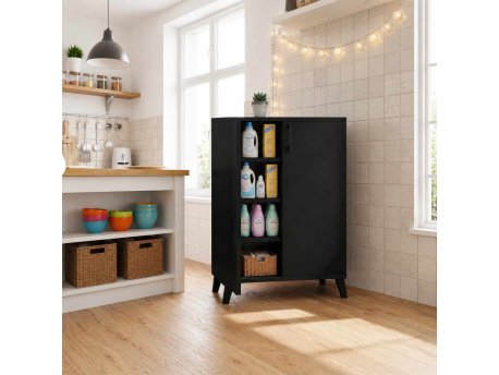 HANAH HOME Višenamenski ormar Kubo Black