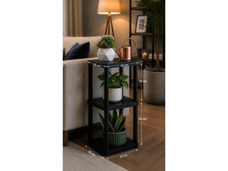HANAH HOME Višenamenska polica Sakura 3 Black