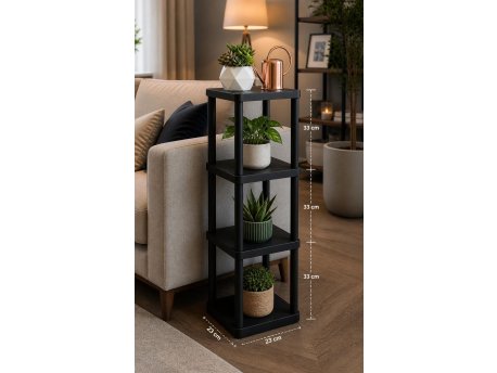 HANAH HOME Višenamenska polica Sakura 4 Black