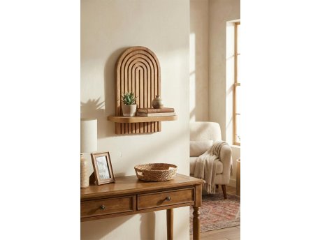 HANAH HOME Zidna polica Artmtkwll1D Oak