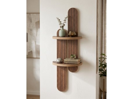 HANAH HOME Zidna polica Artmtkwll4 Wenge