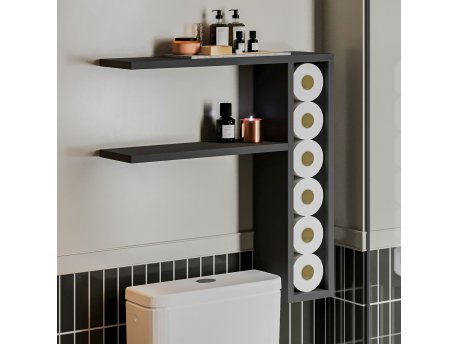 HANAH HOME Zidna polica Tiny Anthracite