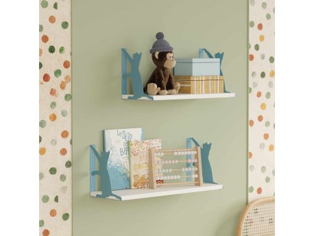 HANAH HOME Zidna polica Tiger Cat 2 Blue