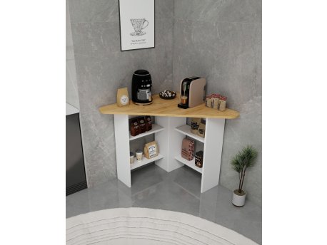 HANAH HOME Kuhinjski sto Corner Sapphire Oak White