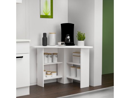 HANAH HOME Kuhinjski sto Corner White