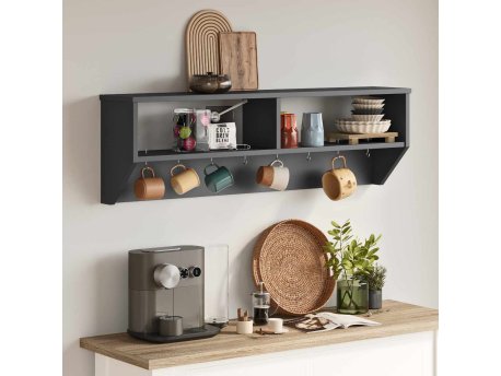 HANAH HOME Kuhinjska polica Ronda Anthracite