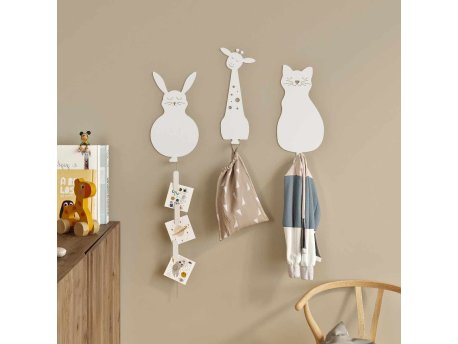 HANAH HOME Čiviluk Animal Kingdom White
