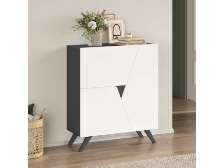 HANAH HOME Cipelarnik Venice White Anthracite