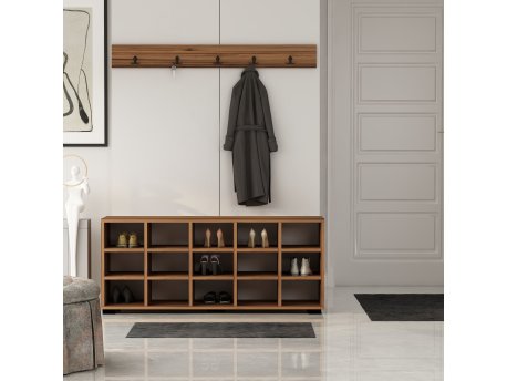 HANAH HOME Cipelarnik Talu Walnut