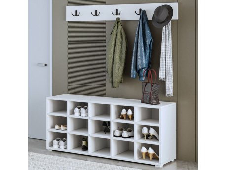 HANAH HOME Cipelarnik Talu White