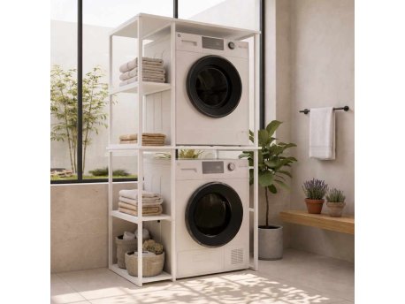 HANAH HOME Polica za veš mašinu Vento White