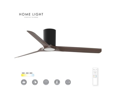 HOME LIGHT FC102 Aspen Plafonski ventilator crna/drvo