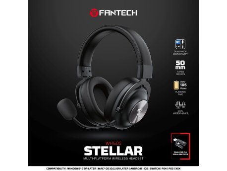 FANTECH Bluetooth slušalice Stellar WHG05 crne