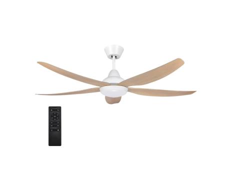 PROSTO Beli plafonski ventilator 142cm, 5 elisa, LED CFB5605L-5/50WH