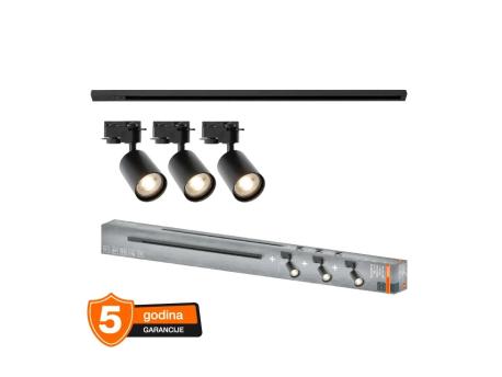 OSRAM ELEMENTAL crni set šina+3 lampe