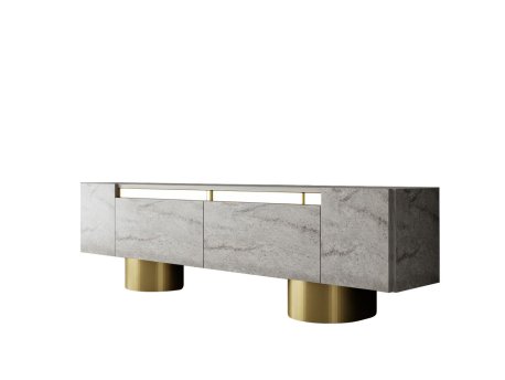 HANAH HOME TV polica Bohem Travertine Gold OUTLET
