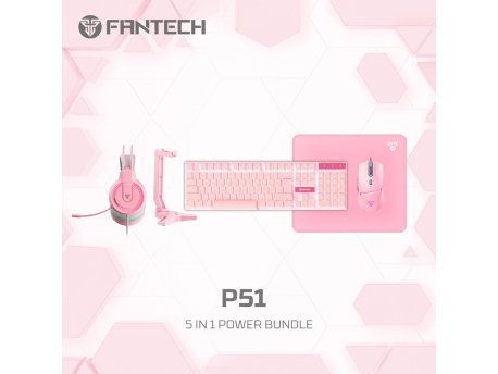 FANTECH Combo set Gaming P51 Power 5u1 Sakura