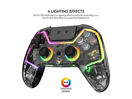 FANTECH Joypad wireless WGP14V2 NOVA PRO multiplatform RGB CLEAR crni