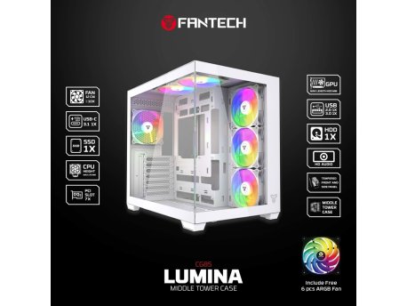 FANTECH Kućište Gaming CG85 Lumina belo
