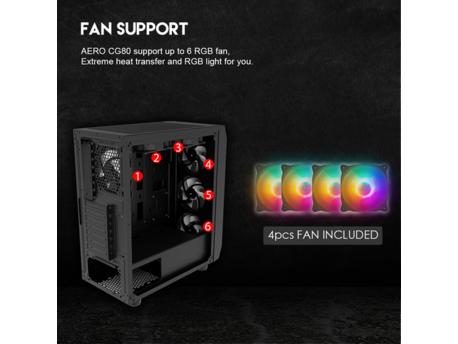 FANTECH Kuciste Gaming CG80 Midi crno