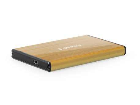 GEMBIRD Eksterno kućište za 2.5 inča SATA HDD/SSD diskove, aluminijumsko, zlatno (EE2-U3S-3-GL)