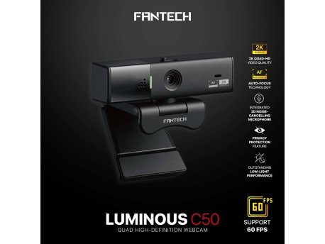 FANTECH Web kamera C50 Luminous crna