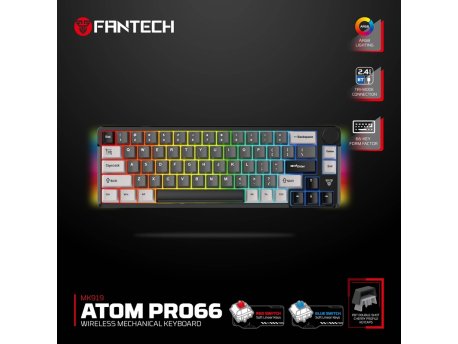 FANTECH Tastatura Mehanička Gaming MK919 Atom PRO66 crna (Blue switch)