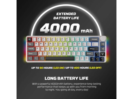 FANTECH Tastatura Mehanička Gaming MK919 Atom PRO66 siva (Red switch)