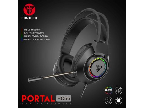 FANTECH Slušalice Gaming HQ55 Portal crne