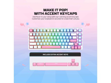 FANTECH Tastatura Mehanička Gaming MK612 Atom x83 AME plava (rosie switch)