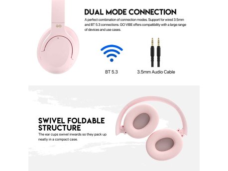 FANTECH Bluetooth slušalice GO Vibe WH05 pink