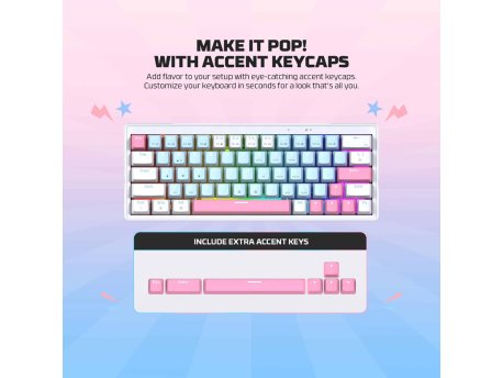 FANTECH Tastatura Mehanička Gaming MK611 Atom x63 AME plava (rosie switch)